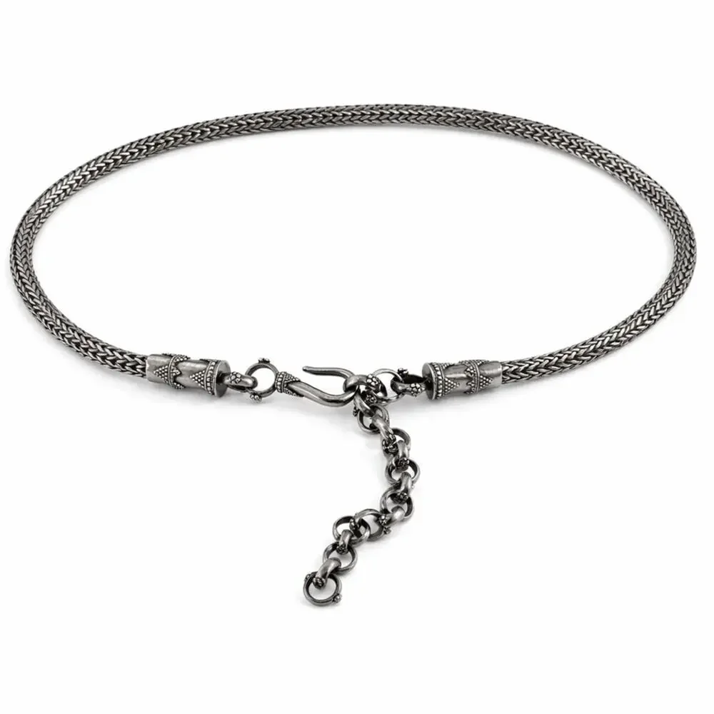 John Hardy Vintage Wheat Sterling Silver Chain Belt Necklace 34” Collectors Item